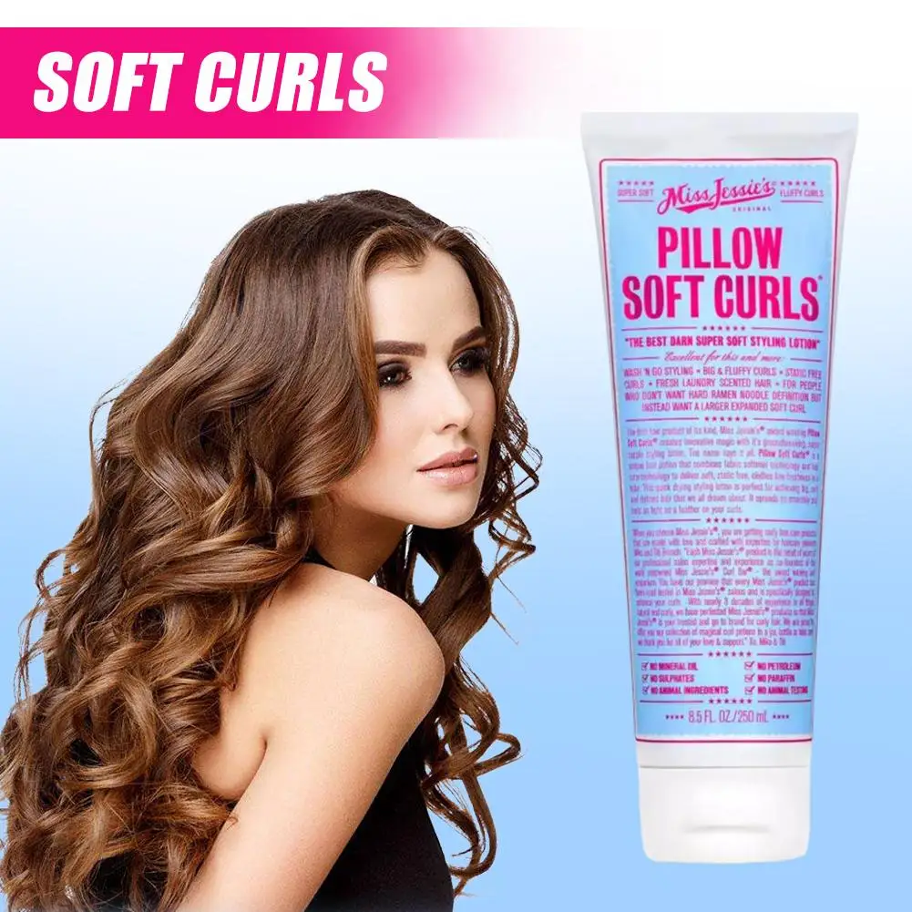 250ML Hair Curling Cream Anti-Frizz Bouncy Resilient Enhancer Styling Lotion Prevent Hair Breakage Smooth Moisturizing Care