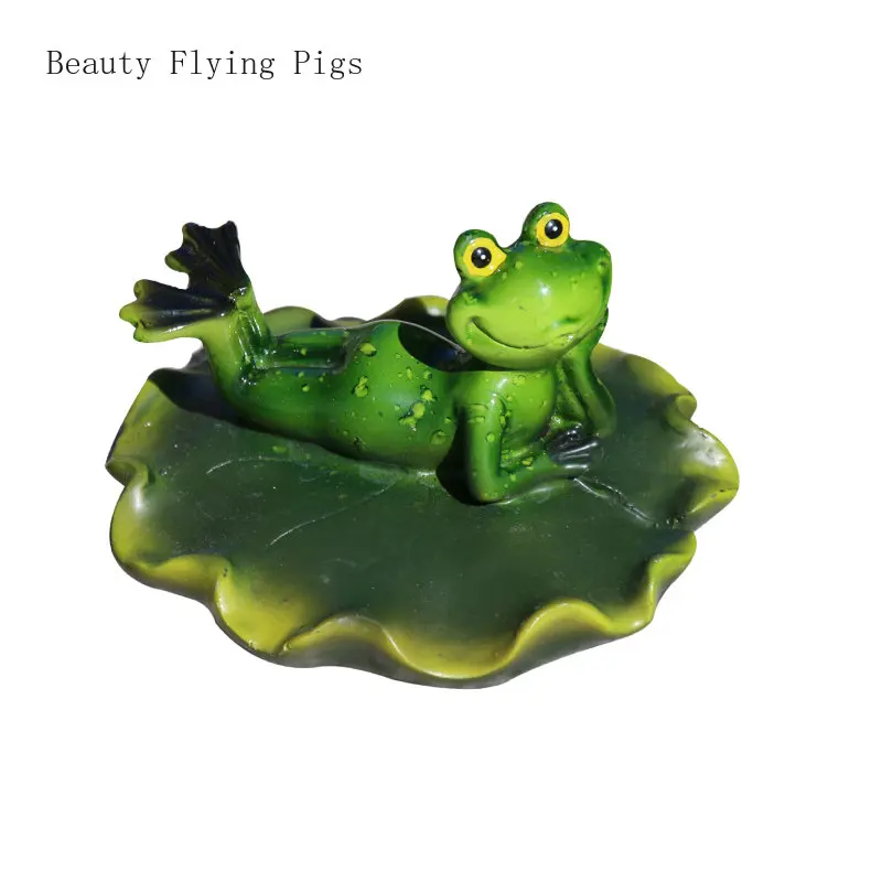 

Resin simulated animal garden decoration, courtyard fish pond, fish tank landscaping, frog floating decorations figurine