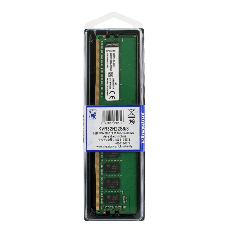 Kingston Memoria Ram DDR4 4GB 8GB 16GB 3200MHz 2666MHz 2400MHz 2133MHz Desktop Memory 288Pin 1.2V DIMM PC4-21300 25600 DDR4 RAM