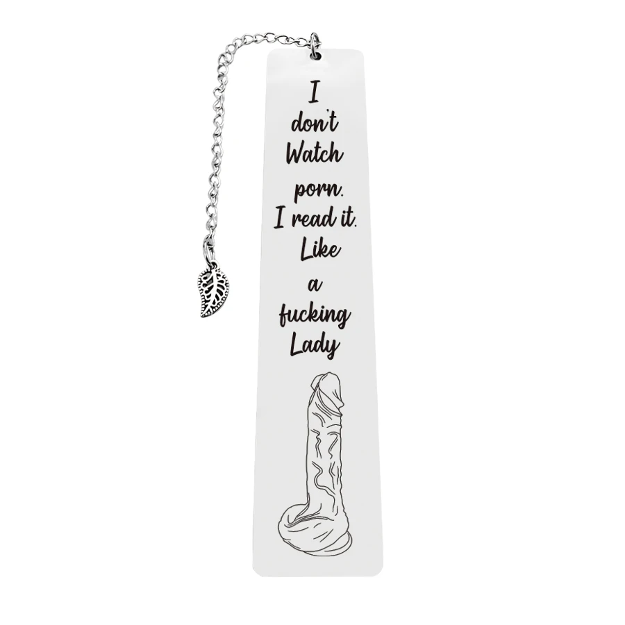Metal Bookmark 1 Pc Stainless Steel Funny Bookmark Gift Engraved Leaf Pendant