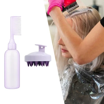 Set di flaconi per applicatore di olio per capelli a 5 colori flacone per Shampoo per parrucchieri applicatore per bottiglie riutilizzabile per tinture per capelli strumenti per lo Styling del salone 1