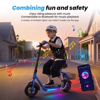 Trottinette électrique iScooter iK7 pour enfants, 8,5 pouces, siège et panier amovibles, guidon réglable en hauteur, moteur 250W, 3 vitesses, lecture de musique Bluetooth, commande par application, trottinette électrique pour l'extérieur 7