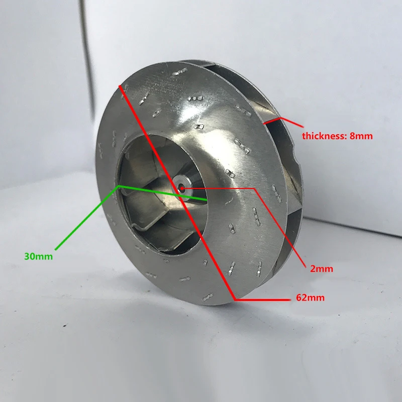 Vacuum Cleaner Fan Impeller Motors Aluminum Plastic Impeller Fan Blade