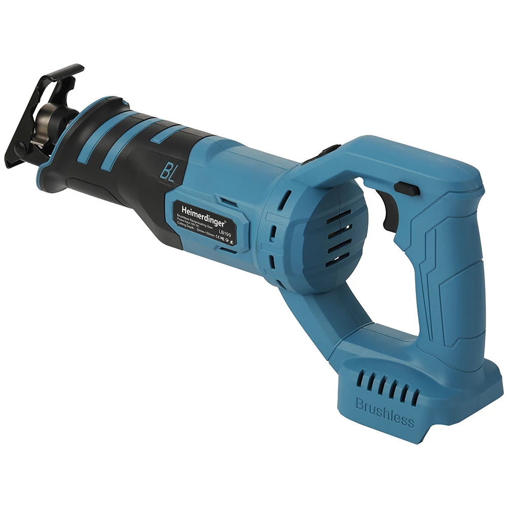 Lithium battery reciprocating saw 18v cordless reciprocating saw with 4 pieces saw blades compatible BL1830 BL1830 BL1850 BL1860 3