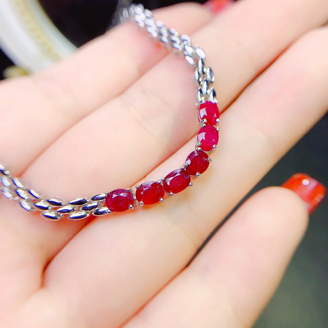 Amazon.com: Natural Ruby bracelet, Ruby jewelry, Genuine July Birthstone,  Sterling silver, Silver jewelry, Silver bracelet, 925 silver, Bracelet for  wedding anniversary, Christmas Gift, Women Bracelet Bangle : Handmade  Products