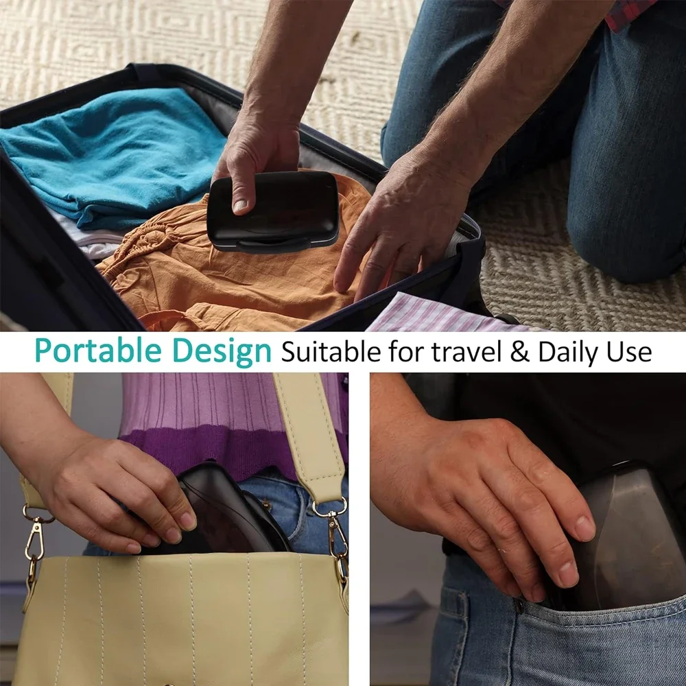 Travel Pill Organizer with 8 Spacious Compartments - Portable Medicine Storage Box