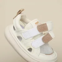 DIMI 2023 New Summer Baby Shoes Microfiber Leather Infant Toddler Sandals Fashion Breathable Mesh Baby Sport Sandals 5