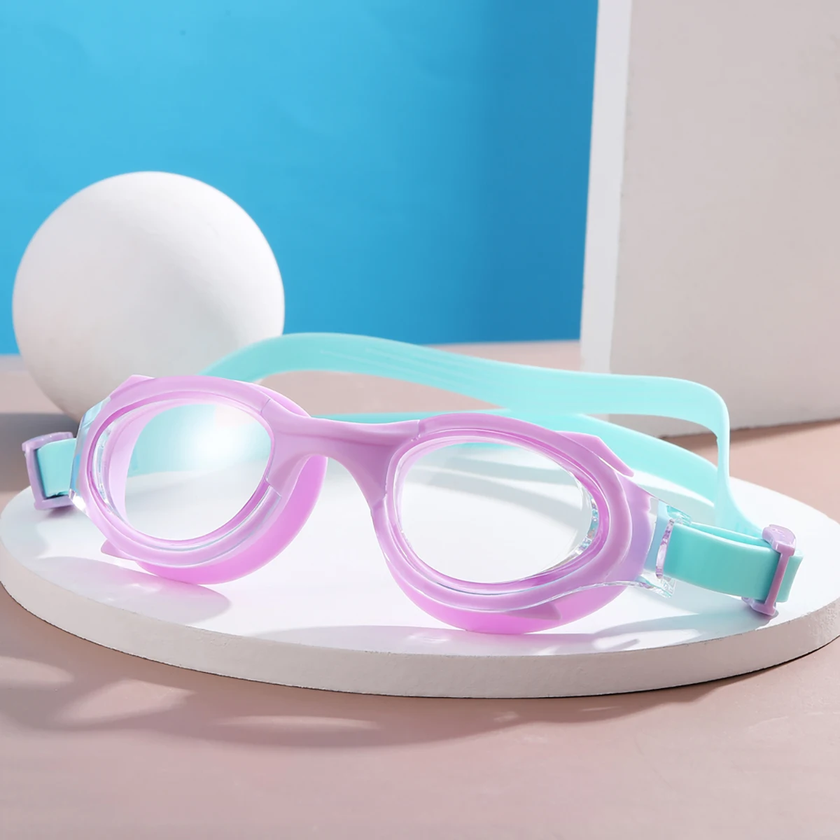 High-definition kids swimming goggles boys and girls large-frame diving goggles goggles waterproof fog goggles bag 4