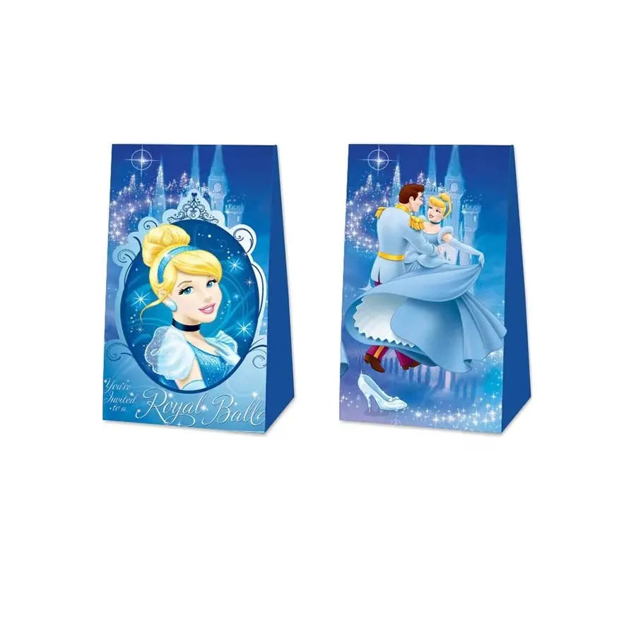 Description Picture 5 of item12/48Pcs Cartoon Cinderella Party Paper Candy Bag Kids Girls Birthday Decor Cinderella Princess Theme Party Candy Box Supplies