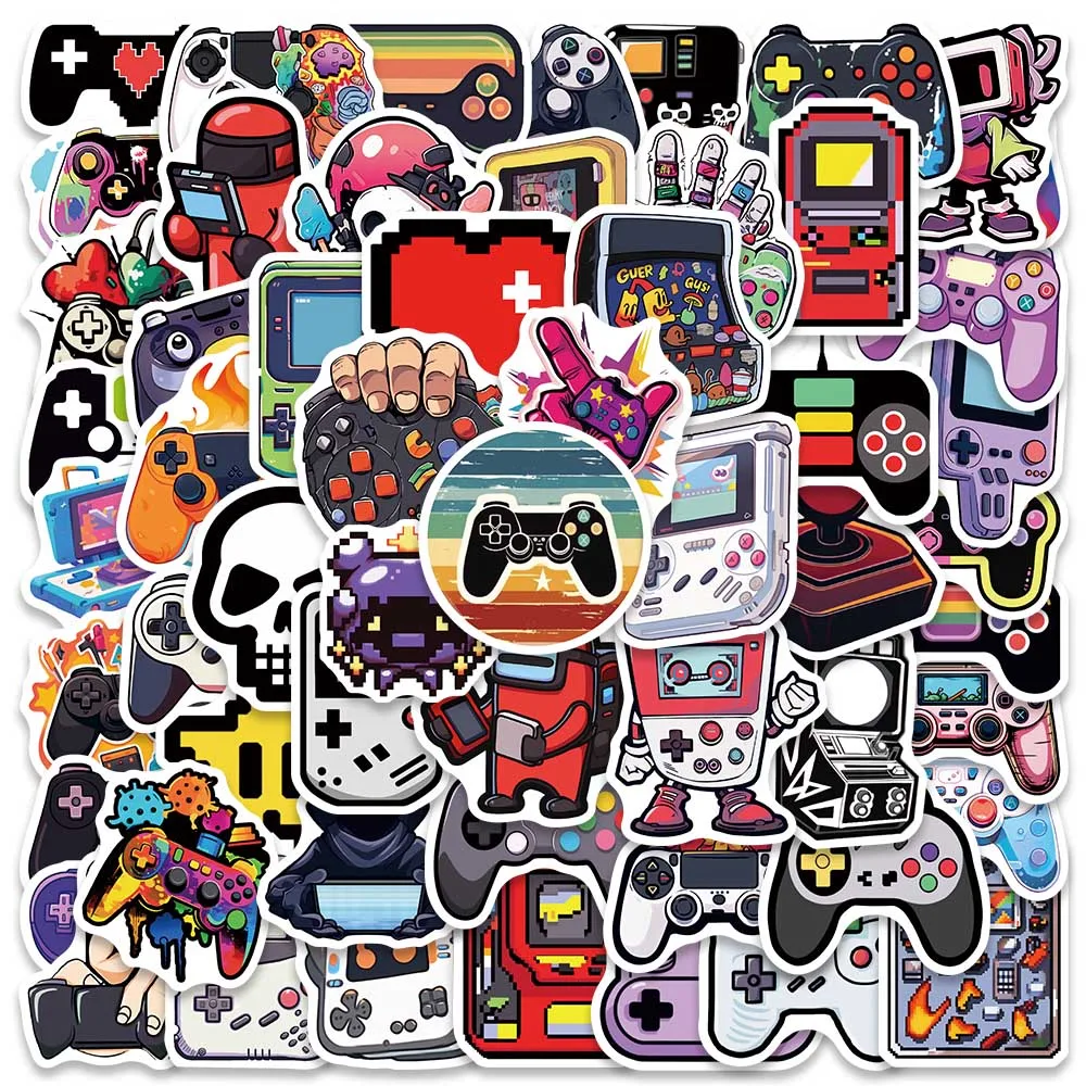 50pcs Cool Vintage Video Game Stickers Funny DIY Decals For Kids Laptop Suitcase Scrapbook Guitar Skateboard Graffiti Sticker - Image 2