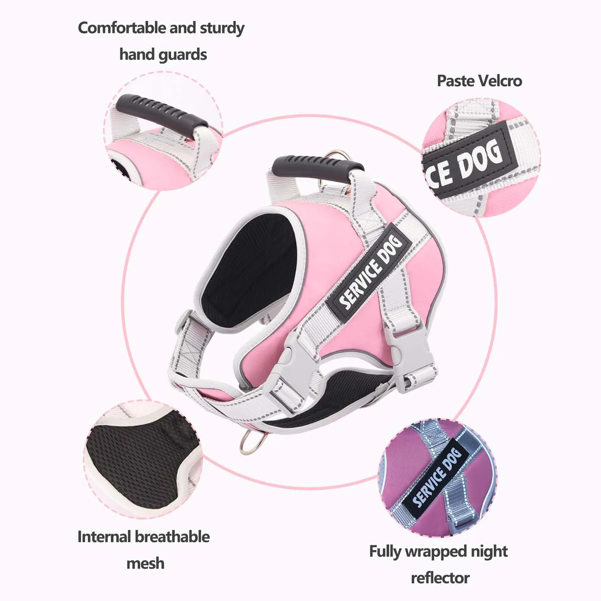 1pc Letter Graphic Reflective Pet Harness For Dog For Outdoor pet harness