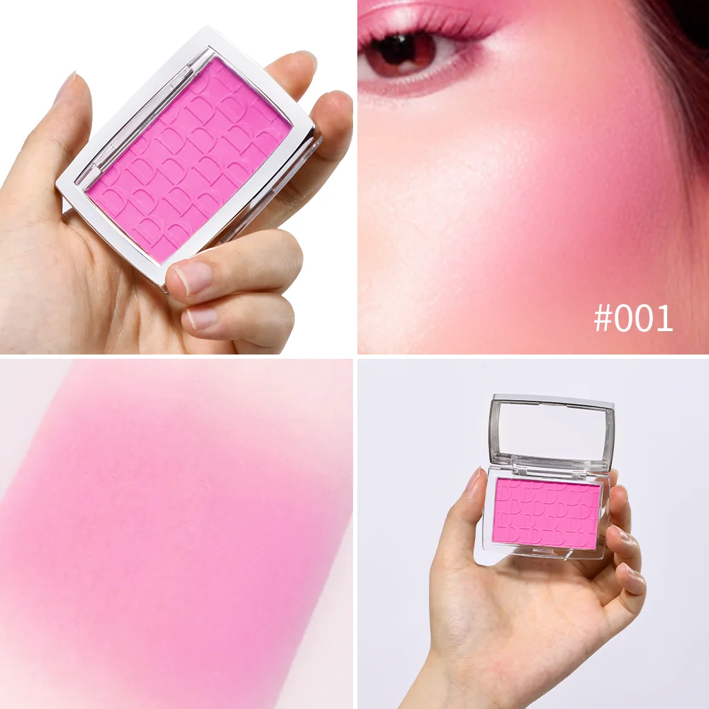 Brightens Embossed Blush Palette Rosy Blusher Facial Blush Powder 3D Relief Blush Palette Brown Cheek Contour Rouge Cosmetics 4
