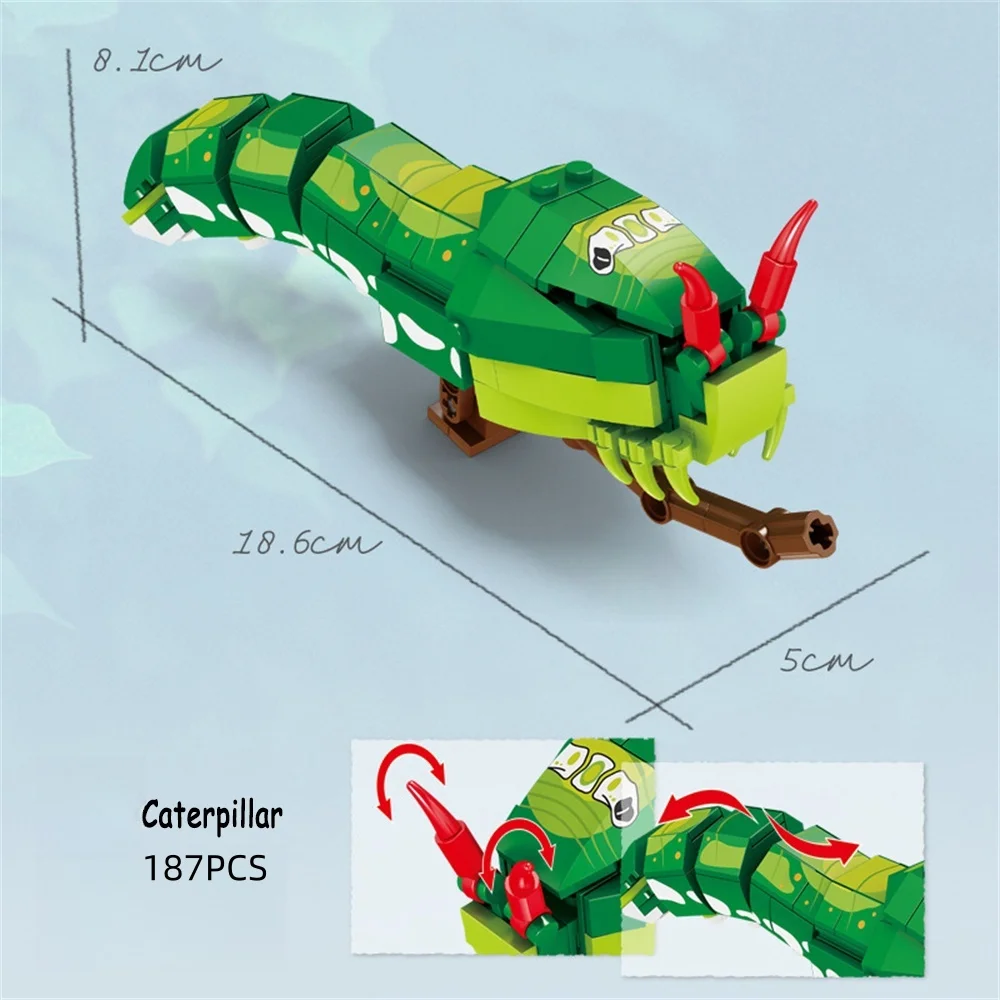 Skorpion Spinne Tausendfüßler Trilobit Bausteinspielzeug-Insektenmodell, alternatives Haustier und erschreckendes Spielzeug für Jungen, pädagogisches Geschenk – Detail 10