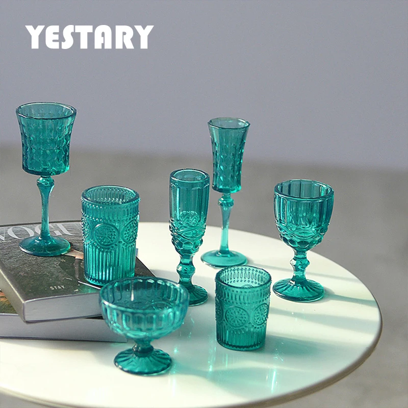 

Чайный набор YESTARY 1/6 Bjd для кукольного домика, бокал для вина, 7 шт., кухонные аксессуары для кукольного домика iniature для Blythe Ob24 Ob22 1/8, мебель