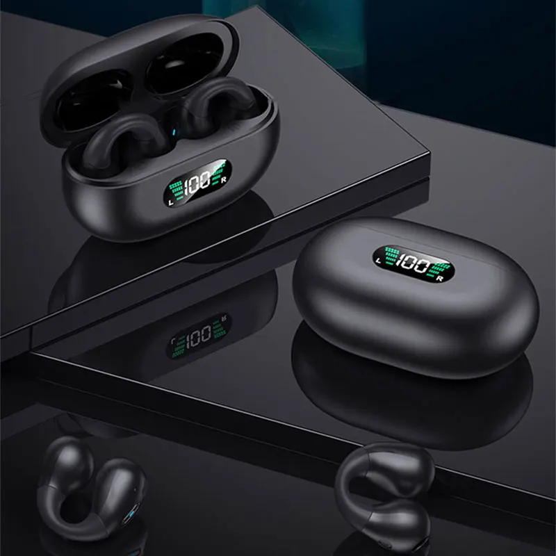 TWS for Ambie Wireless Earphones Bluetooth 5.3 Headphones Bone Conduction Headset Sport Earbuds Sound Earcuffs 1:1 Ear Earring