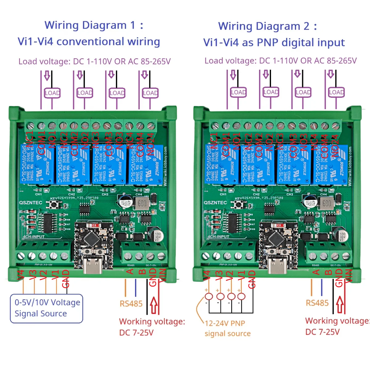 DC 7-24V ESP32-C3 ���� �̴� Ȯ�� ���� Arduino WEB MQTT �̴��� ��Ʈ��ũ IOT �� 4AI-4DO RS485 ������ ���