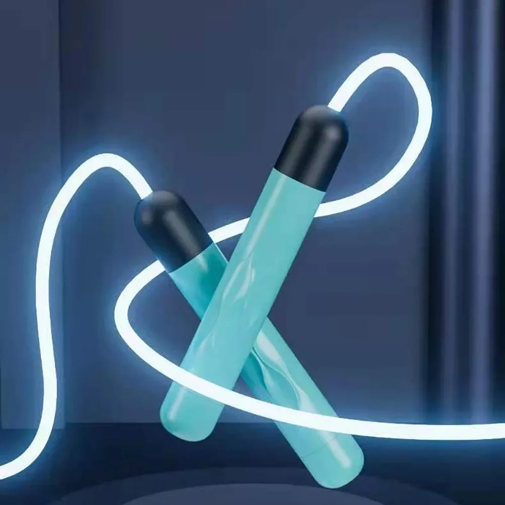 LED Night Glow Jump Ropes Glowing Skipping Rope Kids Adjustable Children Adults Portable Training Sports Fitness Equipment jump rope