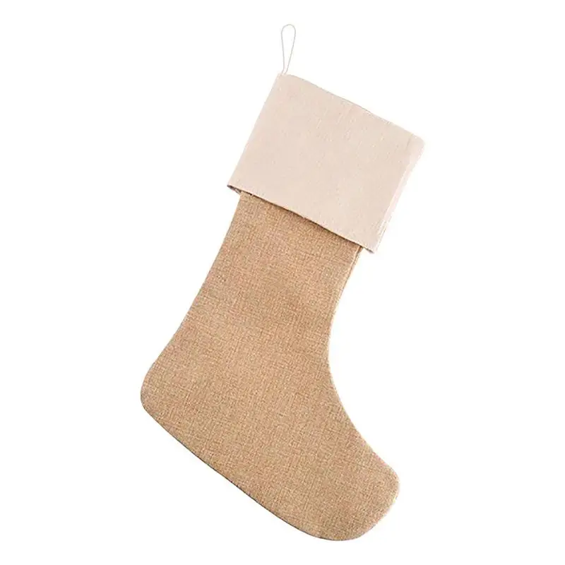 

Christmas Stocking Ornaments DIY Craft Rustic Christmas Tree Sock Gift Hang Christmas Socks Tree Ornaments For Stairs Fireplace