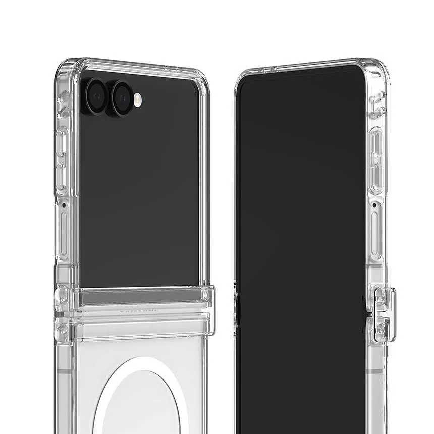 Clear Hinge Protection Shockproof Slim Case with Wireless Charging Compatibility
