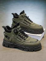 Men's Winter High-Top Waterproof Anti-Slip Sports oes Thi Bot Heightening Labor Protection Work Boots Men's Work oes