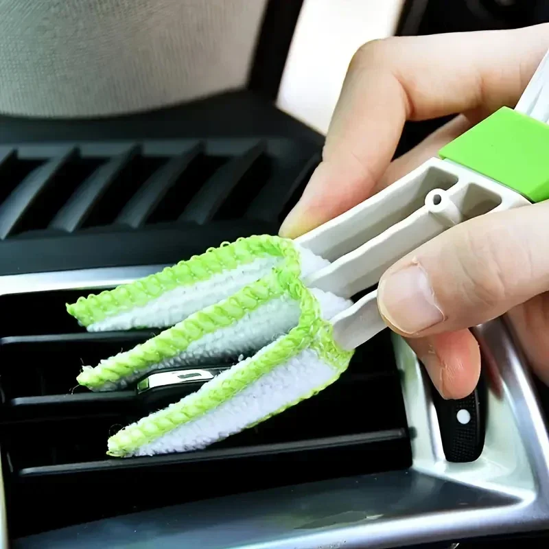 Car Cleaning Brush Dust Removal Louver Dust Collector Air Conditioning Vent Cleaner Details Air Outlet Brush Car Accessories