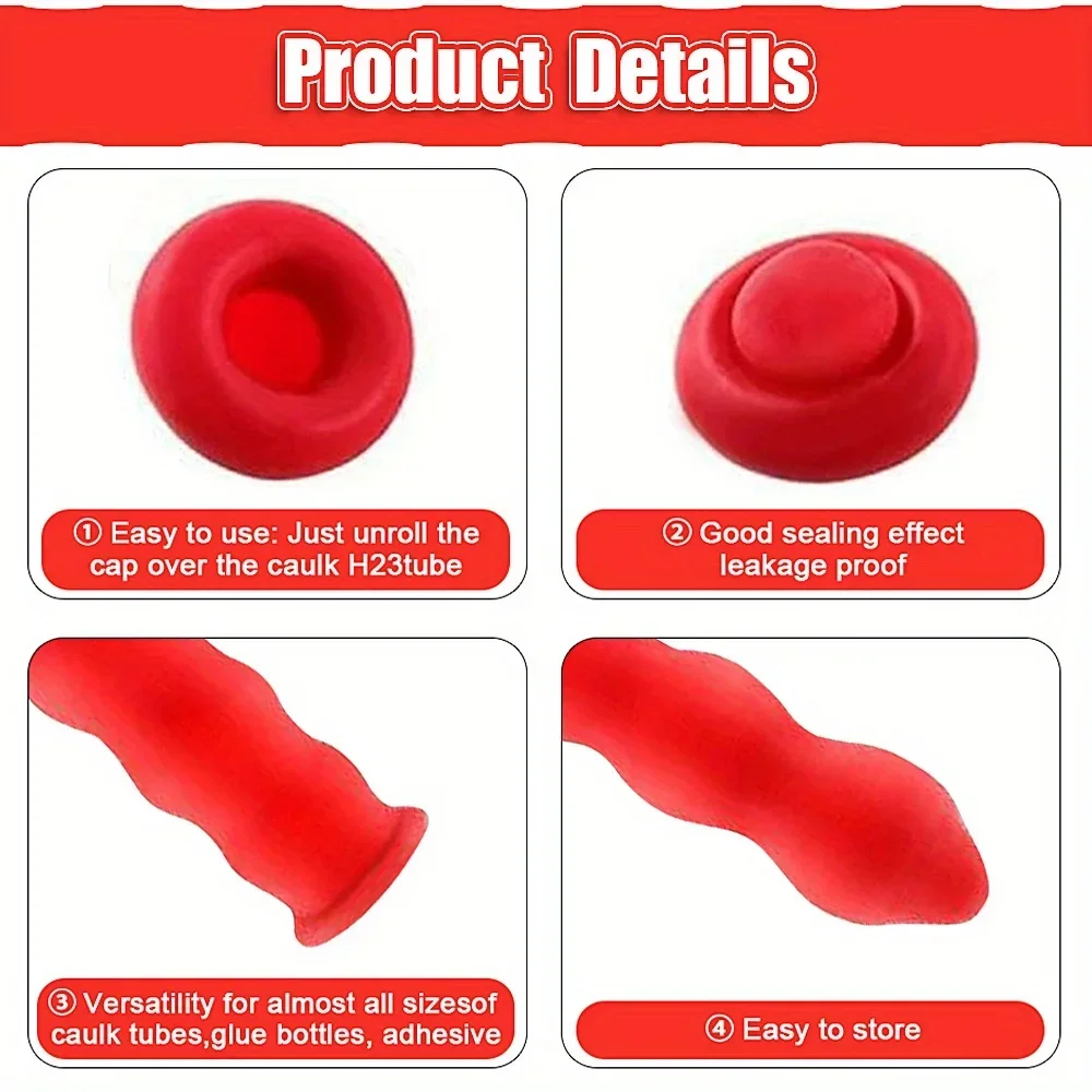 10/20Pcs Tip Seal Cap Glass Rubber Sleeve Latex Leather Tip Nozzle Protector Leak Proof Seal Sleeve