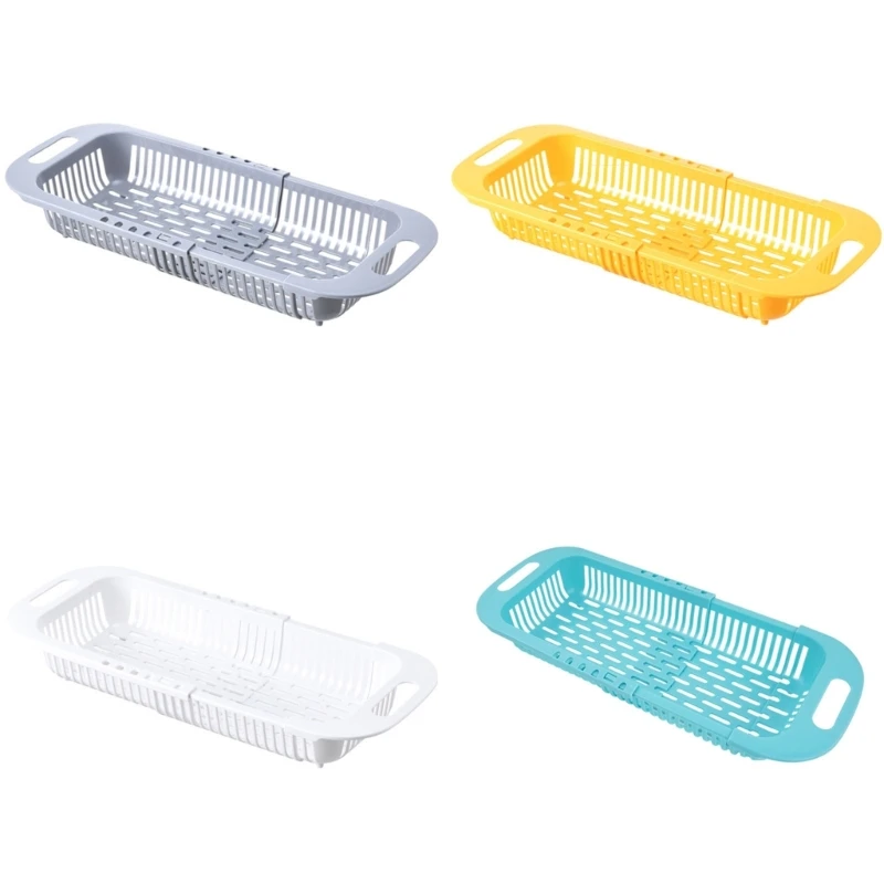 

Dish Drying Rack Kitchen Sink Dish Drainer Expandable Drain Basket Easy to Use