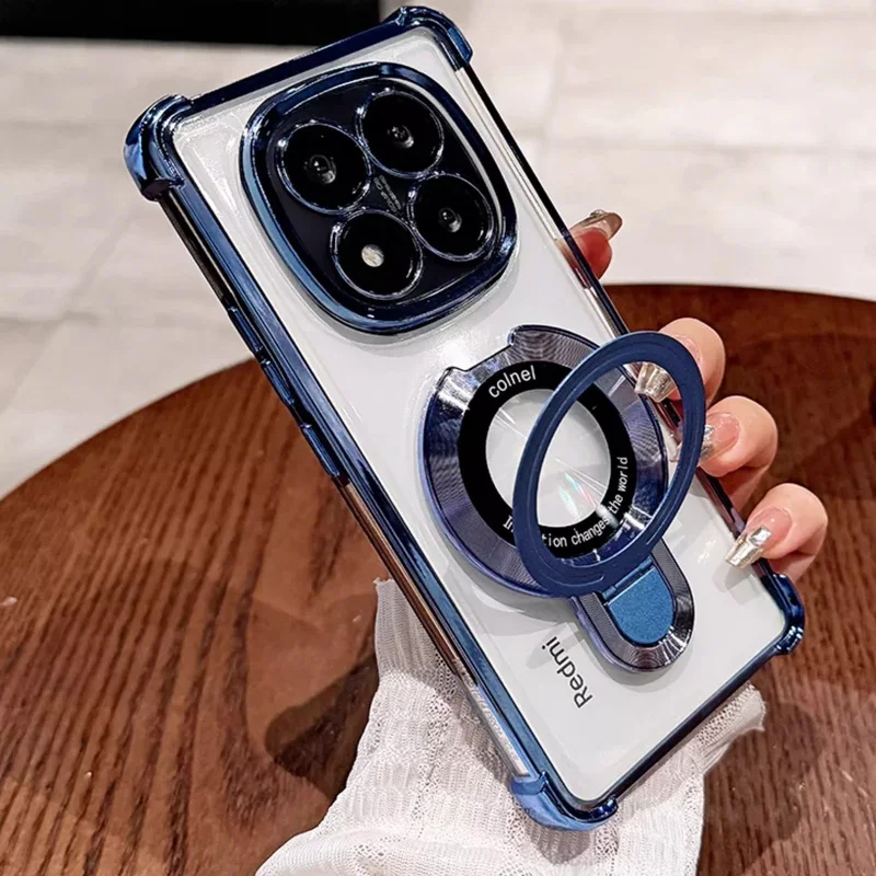 Luxury Plating Magnetic Bracket Shockproof Stand Holder Case