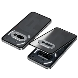 Matte Aluminum Alloy Glass Shockproof Magnetic Back Case - Durable Protective Shell Bumper for Nothing Phone (3) (GRAY)