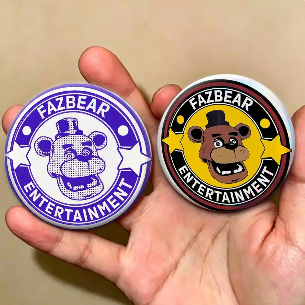 FNAF Five Nights at Freddy's Collectible Tinplate Button Badges for Clothing and Backpacks