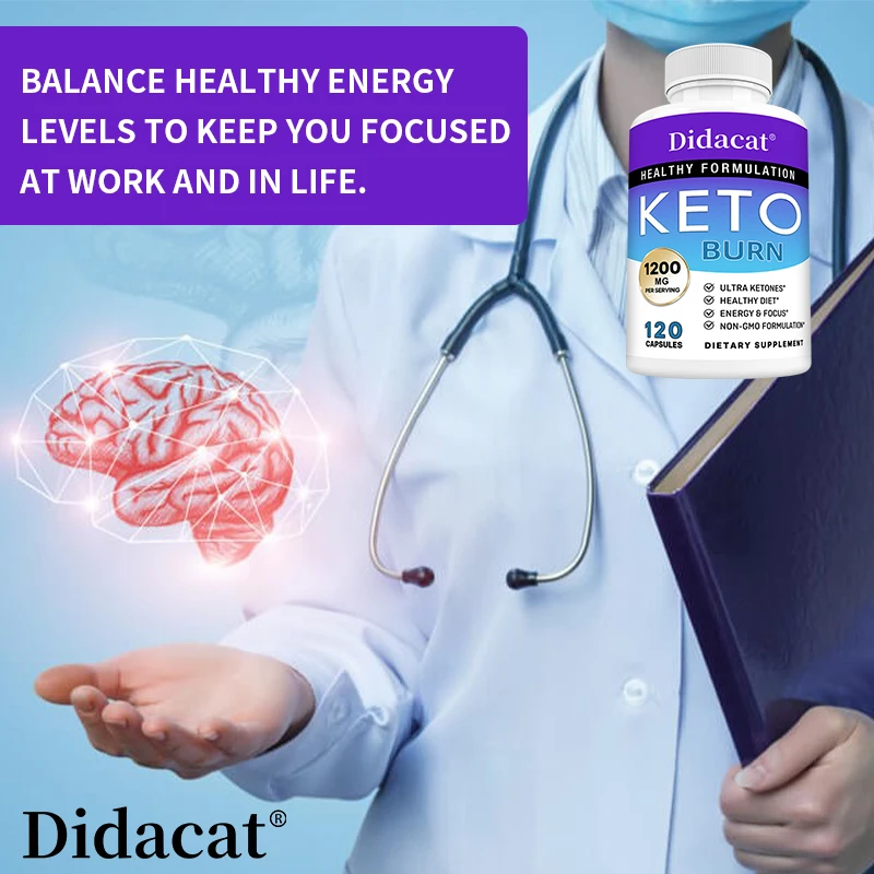 Keto Fat Burning Supplement-Natural Exogenous Ketones Formulated to Support Energy and Focus, Ketogenic Diet, for Men & Women