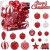 65Pcs Christmas Ball Ornaments Set, Shatterproof Xmas Tree Balls Decorative Hanging Ornaments for Xmas Tree Holiday Wreath 1