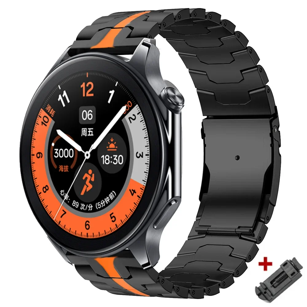 Luxury Stainless Steel Strap - 22mm Metal Band Wrist Bracelet