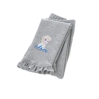 2024 New Disney Girl Pants Quality Cotton for Children Frozen Anna Elsa Autumn Baby Girl Pink Blue Trouser Kids Leggings Cartoon 6