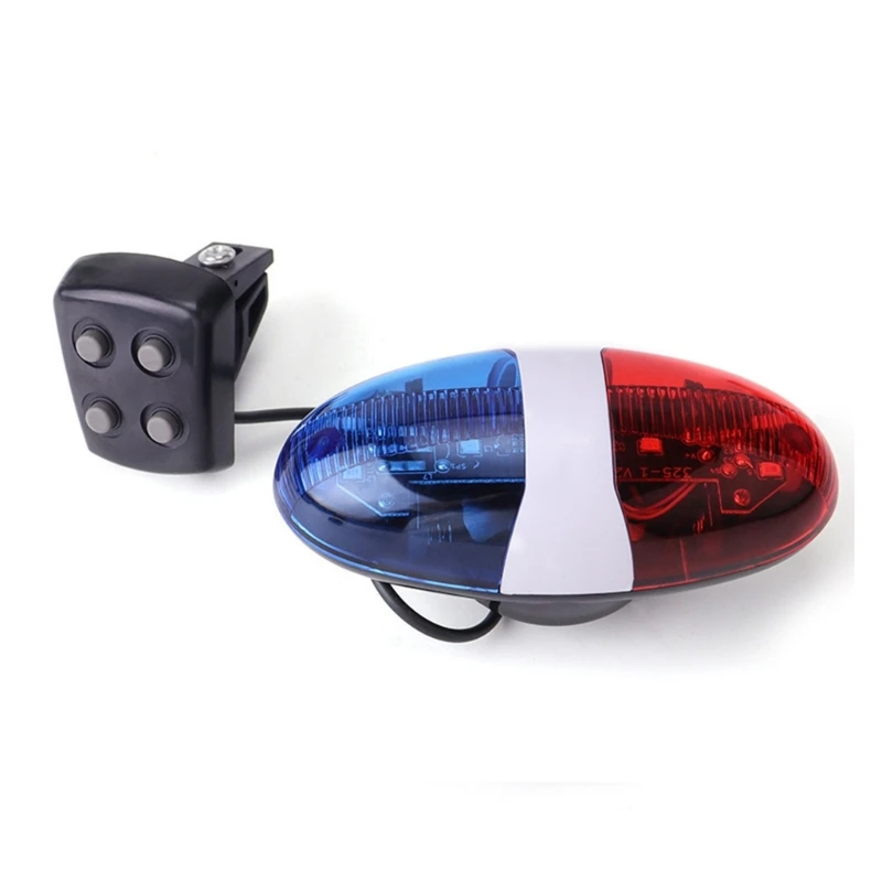 LED Warning Bike Polices Light Electric Horn Siren Children Bike Scooter Cycling Lamp Bicycles Accessories Enduring