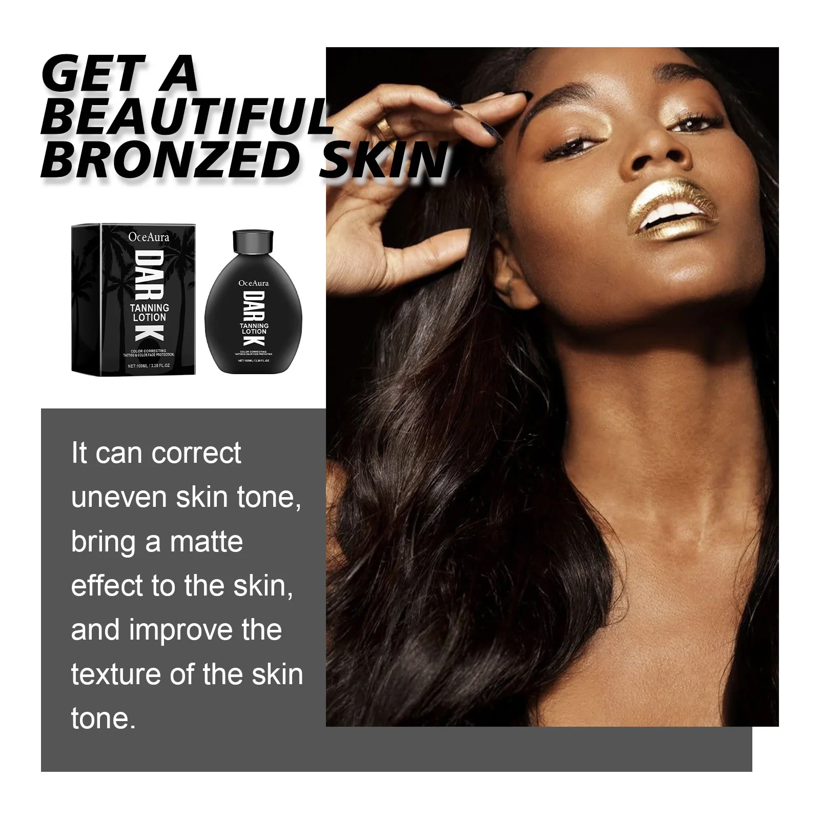 New Tanning Cream Face Body Long Lasting Bronzer Tanner Darker Suntan Protect Radiation Nourishing Natural Self-Tanning Lotion