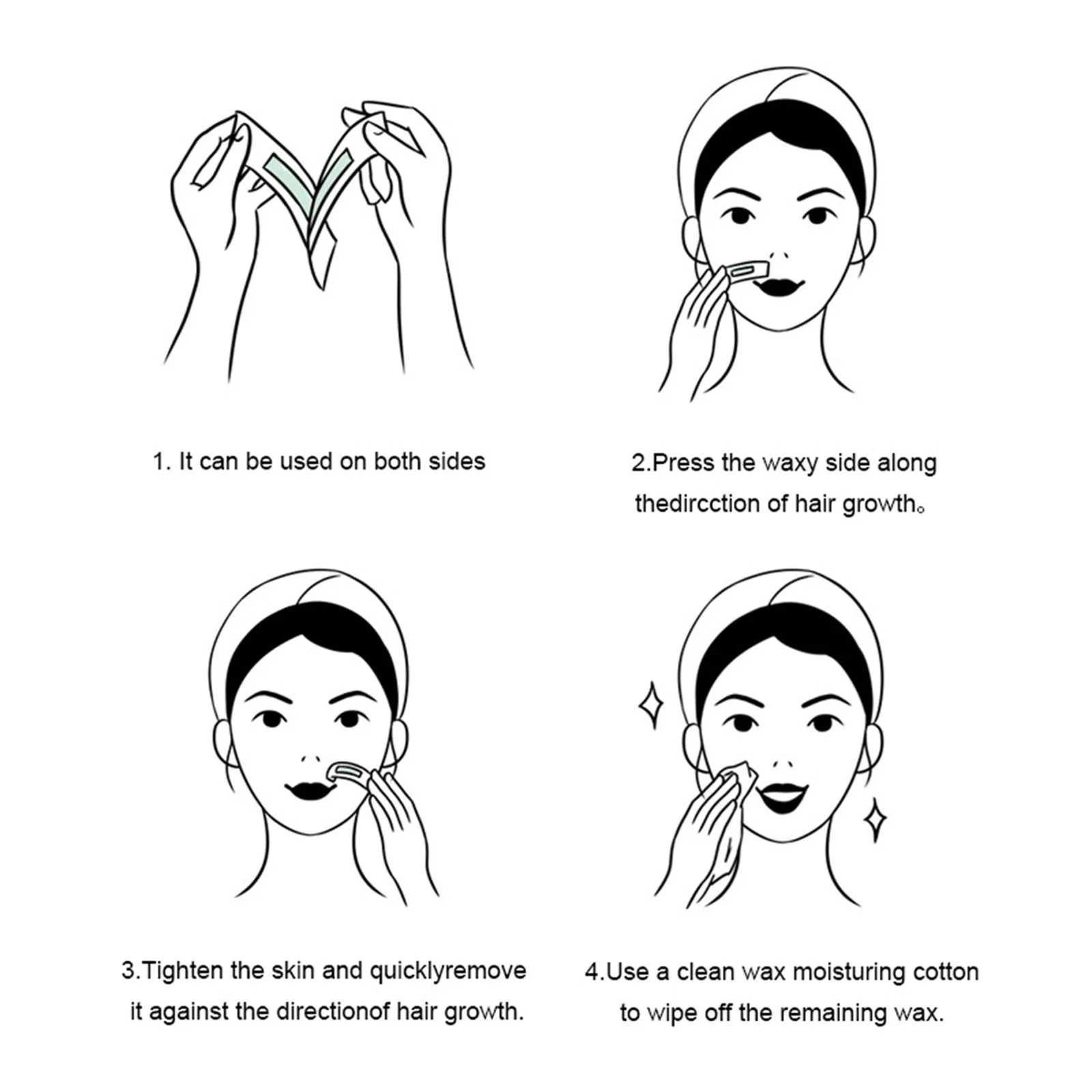 Quick Painless Facial Wax Strips 5
