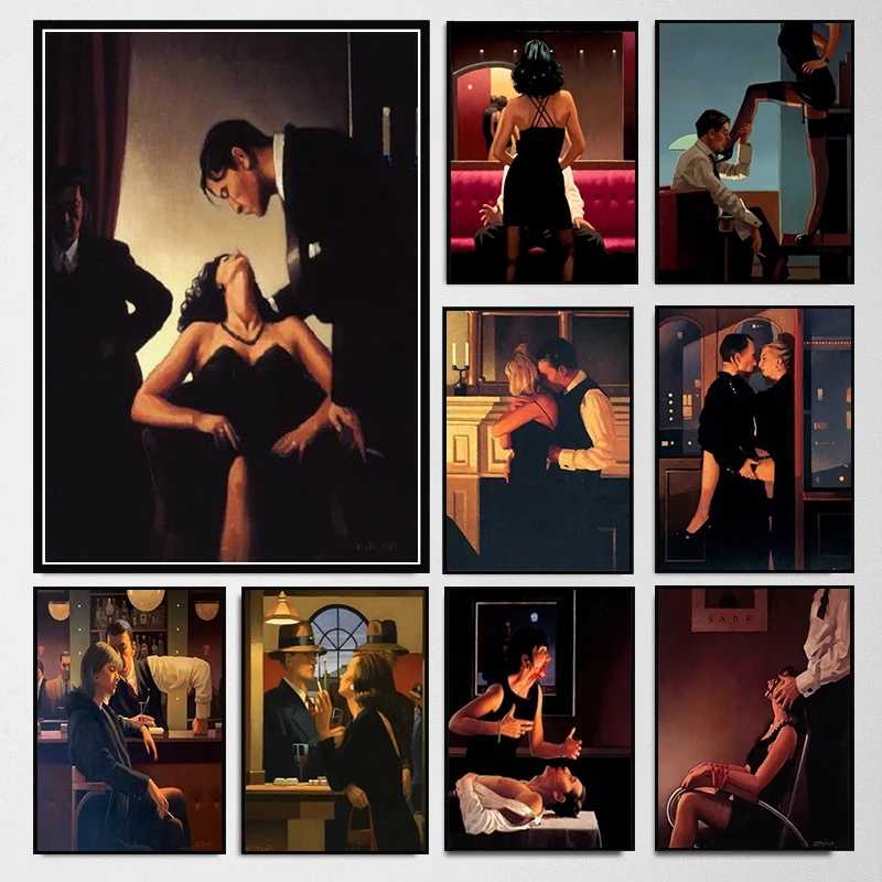 Artista Scozzese Jack Vettriano Ritratto Opera D'Arte Su Tela Pittura Poster E Stampa Wall Art Soggiorno Decorazione Della Casa E Regali