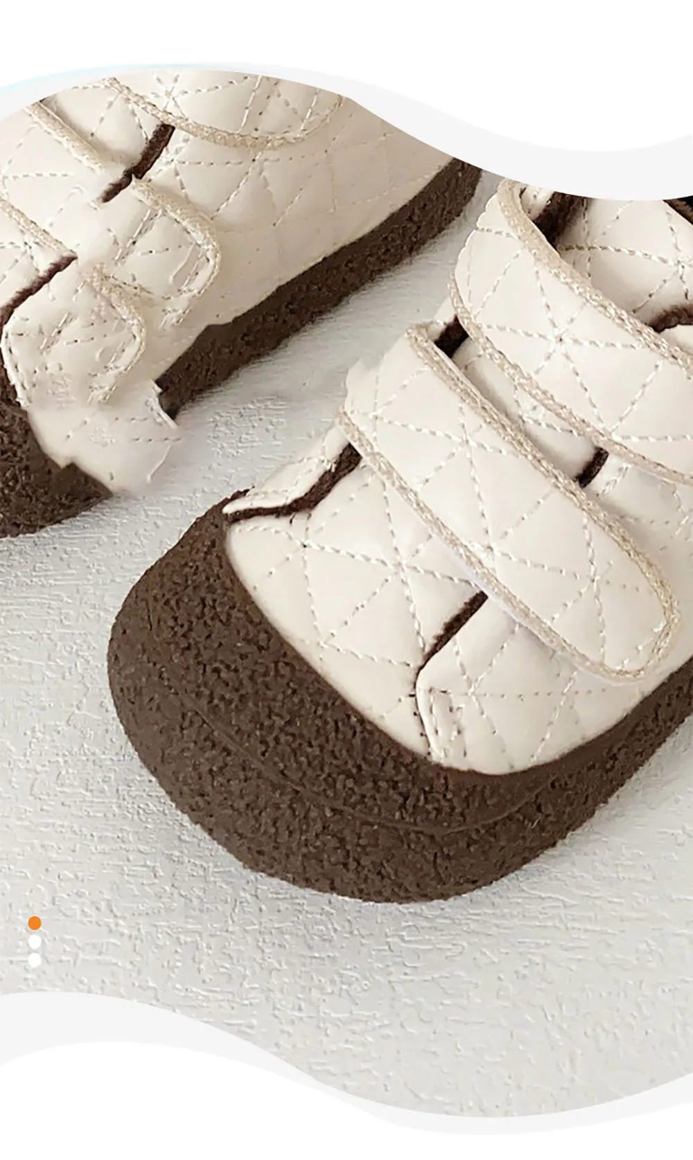 Winter Cotton Toddler Shoes For Baby PU Leather Thick Warm Plush First Step Footwear Lightweight Anti-slippery Infant Shoes 2