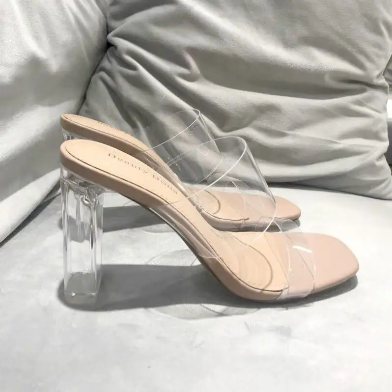 Transparentes Zara Sandalias Transparentes Zapatos Con Tacon De