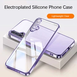 Luxury Soft Silicone Shockproof Back Cover with Plating Finish for Huawei nova 5 (PURPLE)