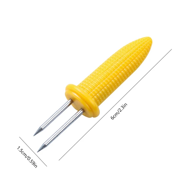 10/20Db Kukorica Nyárs Villák Rozsdamentes Acél Cob Bbq Villabarancs Hordozható A Sonkás Villákon Party Camping Piknik - Image 6