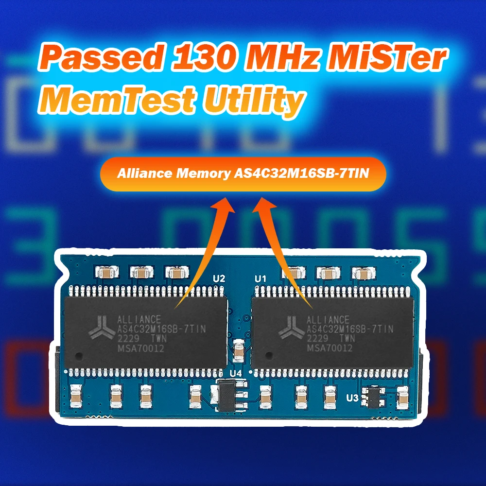 RETROSCALER SDRAM Extra Slim Board MiSTer FPGA, 32MB V2.2 128MB V3.0 Manual Welding for DE10 Nano