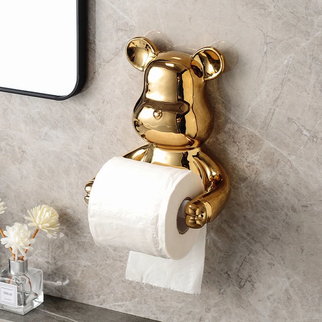 Luxury Bear Roll Paper Holder Household Toilet Face Towel Toilet