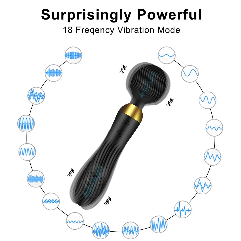 Av Magic Wand Vibrator Clitoris Stimulator Powerful Dual Motor_voghion.com