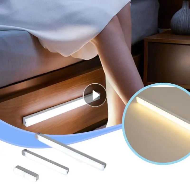 

Rechargeable Wardrobe Cabinet Lamp Motion Sensor Under Cabinet Night Light Wireless LED Light USB Lamp For Home Kitchen Bedroom