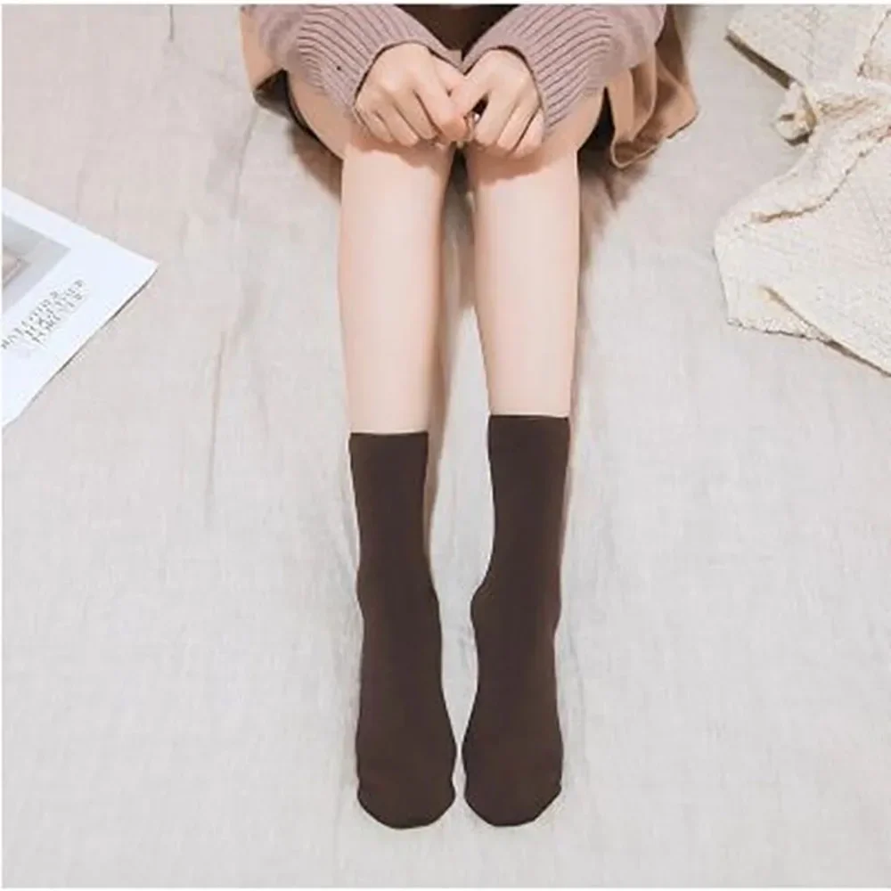 1/2/4 Paar Winter-Thermosocken für Damen, Samt, Nylon, Plüsch, Fleece gefüttert, -30 ° C Warme, nahtlose, dicke Schneesocken, Unisex – Detail 15