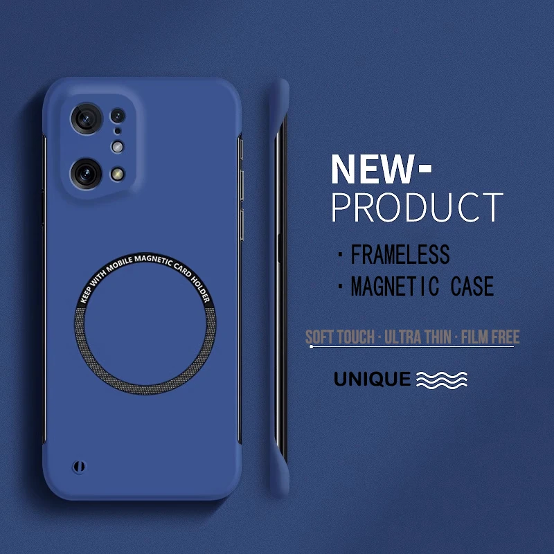 Ultra Thin Frameless Matte Magnetic Phone Case with Wireless Charging Compatibility