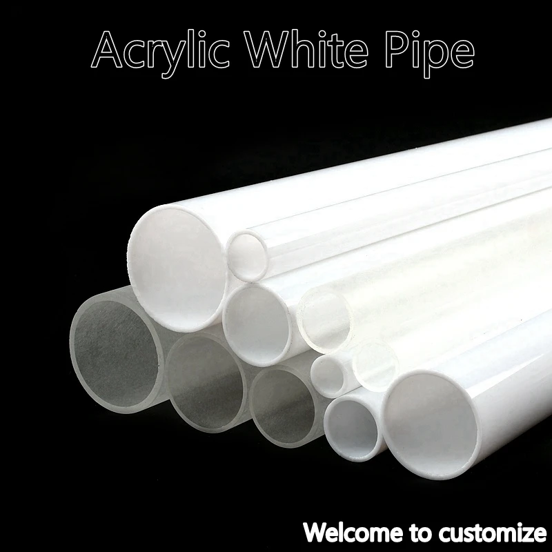 1~2PCS Milk White/Frosting Acrylic Tube for Aquarium and Garden