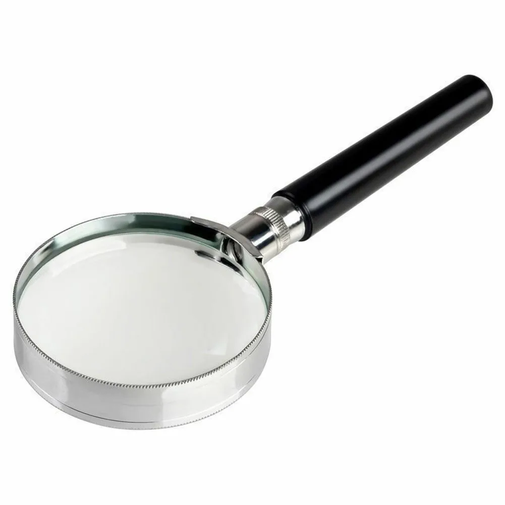 

10X Magnifier 2inch 50mm Compact Glass Handle Handheld Lightweight Magnification Magnifier Magnifying 1pcs Durable